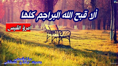 ألا قبح الله البراجم كلها امرؤؤ القيس روائع الشعر الفصيح بصوت