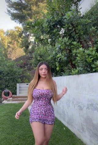 Cute Katiana Kay Shows Cleavage In Leopard Dress And Bouncing Tits