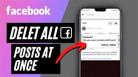 How To Delete All Facebook Posts At Once 2021 Youtube