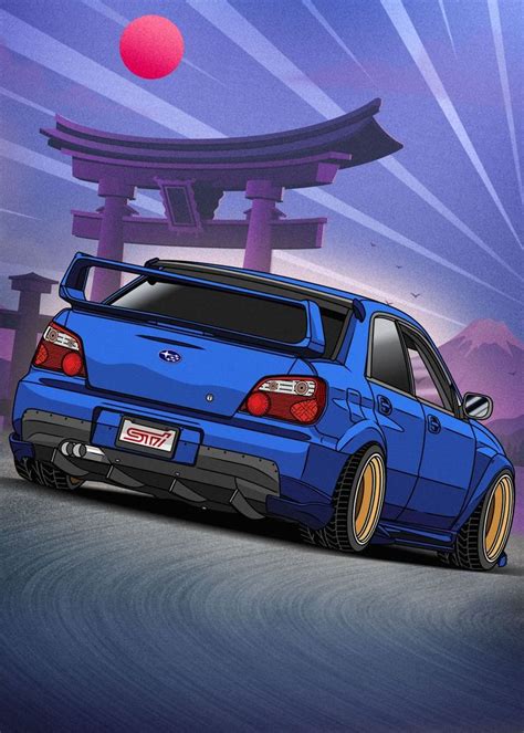 'JDM Subie WRX STi ' Poster, picture, metal print, paint by Navin ...