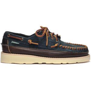 Keuka Lea Canoe Moc Navy Blue Dark Brown Swag Shoes Boat Shoes