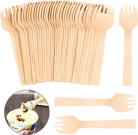 Zsanhua Disposable Wood Forks Birchwood Biodegradable Forks Mm