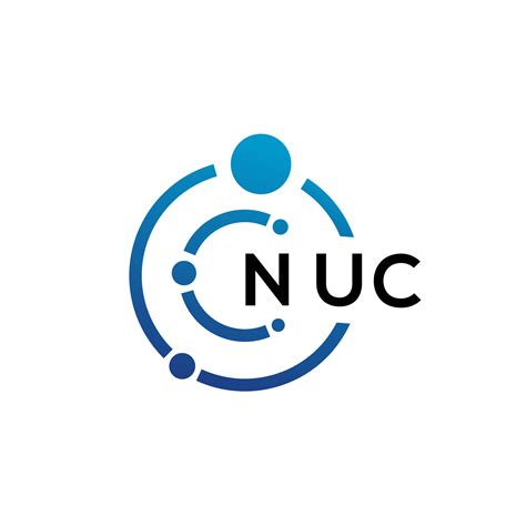 NUC letter technology logo design on white background. NUC creative ...