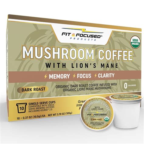 Amazon Organic Mushroom Coffee Pods With Lion S Mane By Fit And