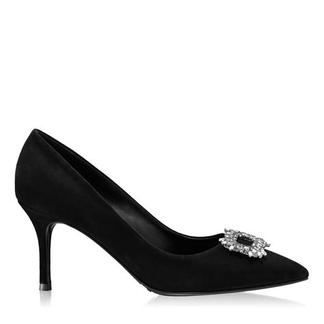 Pantofi Eleganti Dama 7549 Camoscio Negru ANNA CORI