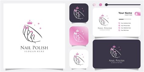 Premium Vector Nail Logo Design Concept For Beauty With Creative