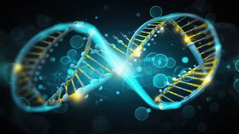 Dna Helix Molecule Spiral Abstract Model For Science Or Medical Background Stock Image Image