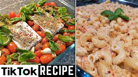 Baked Feta Pasta Viral Tik Tok Recipe Baked Feta Cheese And Tomatoes Easy Tiktok Dinner