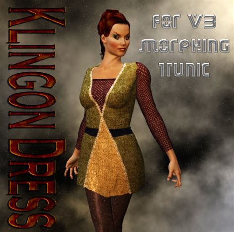 TOS Klingon Uniform for V3 Morphing Tunic - Poser - ShareCG