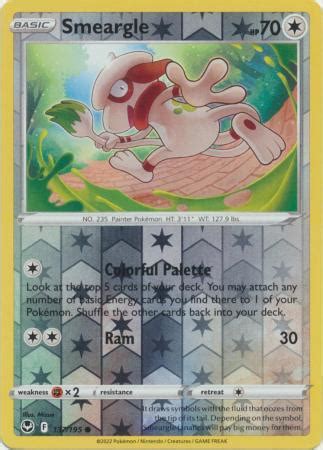 Smeargle 137 195 Common Reverse Holo Playset