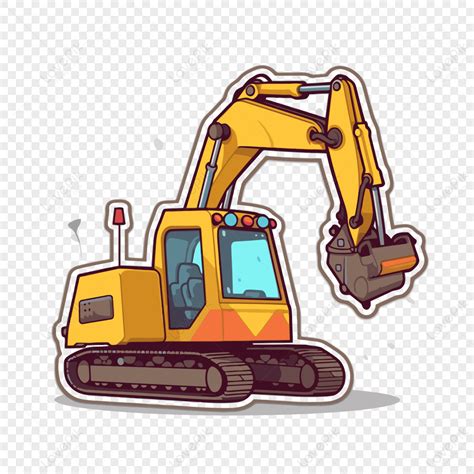 character cartoon construction excavator vector clipart characters