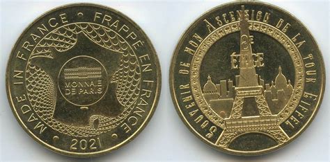 Frankreich Medaille Souvenir Token 2021 G13698 Paris Eiffelturm Tour