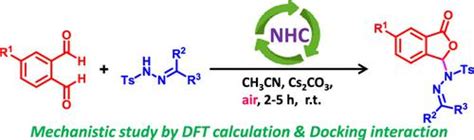 N 杂环卡宾催化轻松合成邻苯二甲酰磺腙：密度泛函理论机理见解和对接相互作用acs Omega X Mol