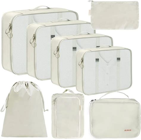 Kissleaf Koffer Organizer Set Teilige Wasserdichter Packing Cubes