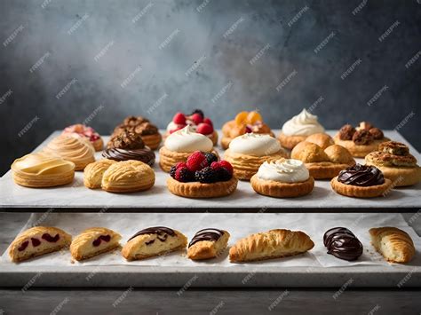 Premium AI Image | A list of the top ten pastries from around the world