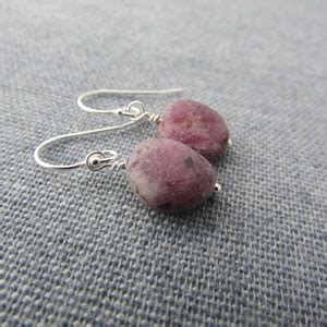 Raw Ruby Earrings Rough Tumbled Ruby Gemstone Nuggets - Etsy