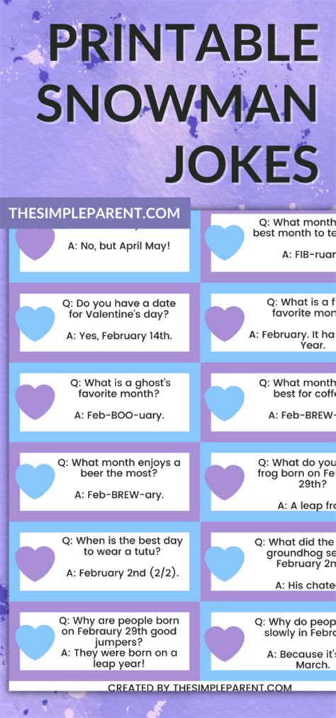 February Jokes for Kids (FREE Printable Lunch Box Jokes)