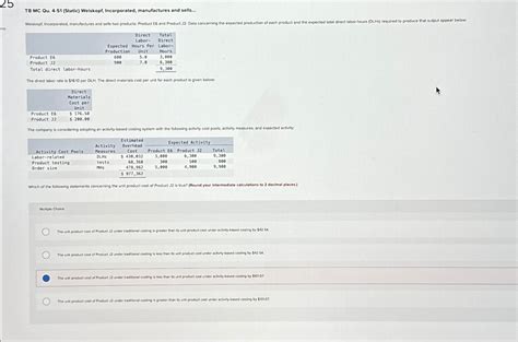 TB MC Qu 4 51 Static Weiskopf Incorporated Chegg