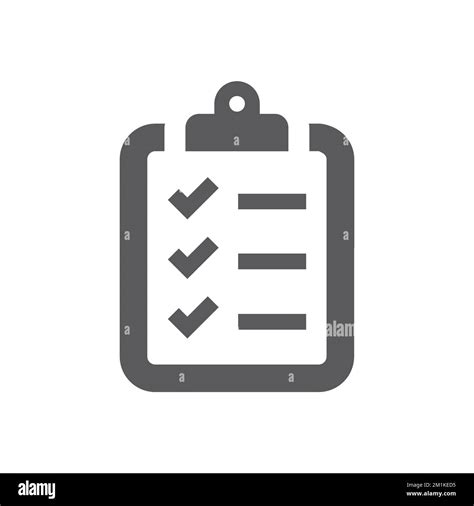 Clipboard Checklist Black Vector Icon Clip Board With Tick Or Checkmark Symbol Stock Vector