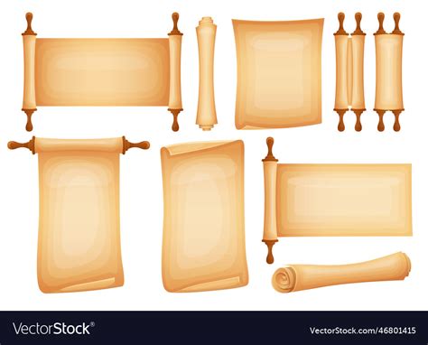 Old Scroll Design Isolated On White Background Vector Image