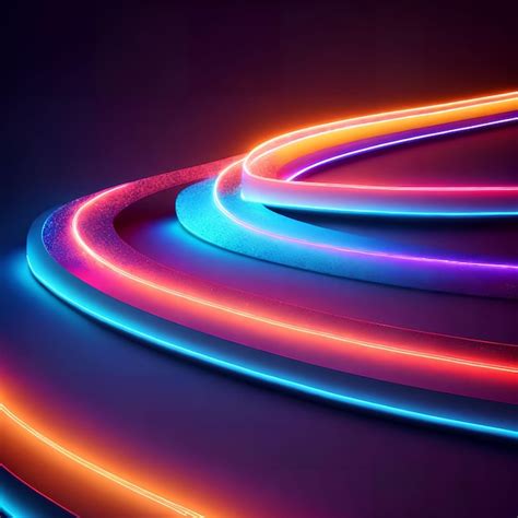 Premium Photo | Abstract colorful glowing line generative art by ai