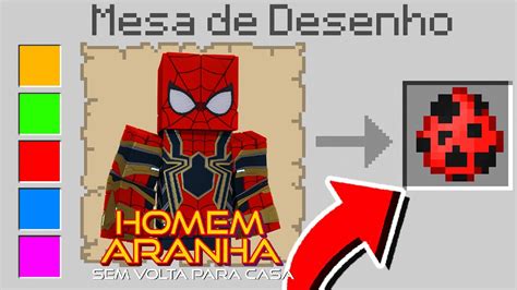 TUDO QUE EU DESENHO DO HOMEM ARANHA APARECE NO MINECRAFT P3DRU