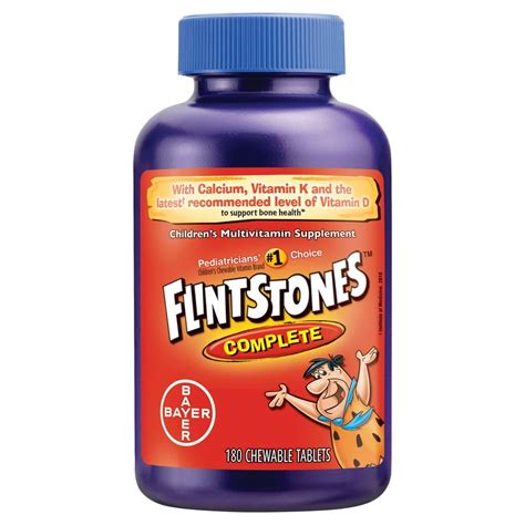 Flintstones Vitamins Chewable Kids Vitamins, Complete Multivitamin for Kids and Toddlers with ...