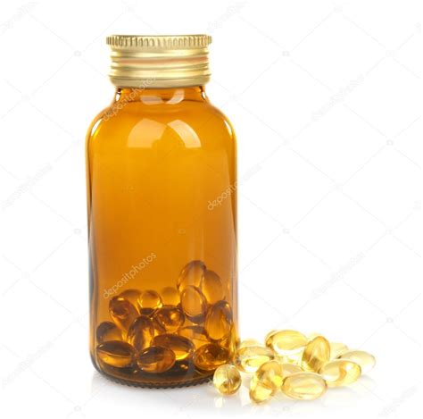 Cod liver oil capsules Stock Photo by ©belchonock 128259374