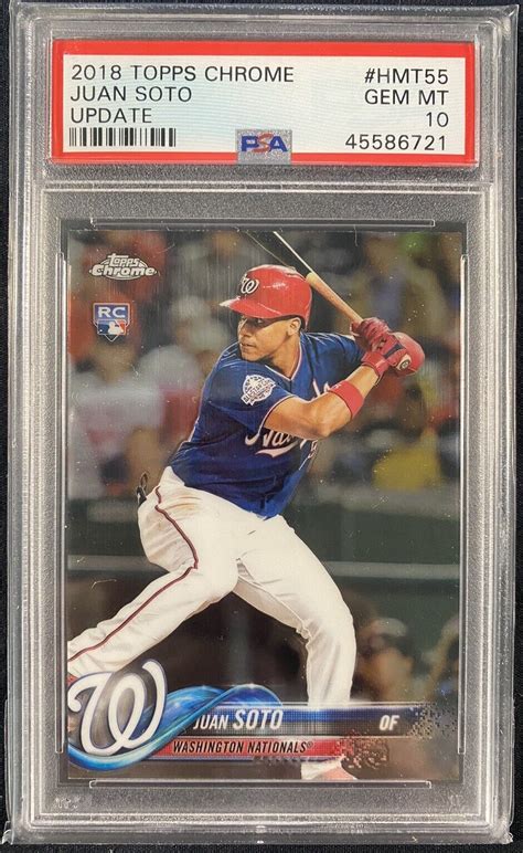 Juan Soto Topps Chrome Update Rookie Hmt Psa Gem Ebay