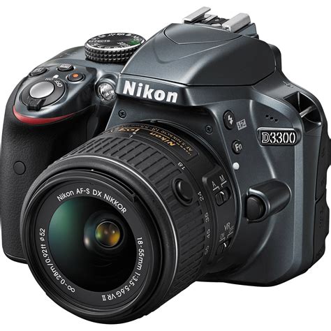 Nikon D3300 DSLR Camera with 18-55mm Lens (Gray) 1534 B&H Photo