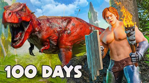 I Spent 100 Days In ARK Survival Ascended The Island YouTube