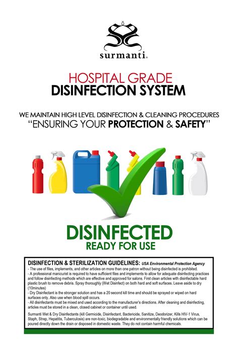 Clean Disinfect We Maintain High Level Disinfection Cleaning