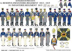 Tafel 182 Königreich Preußen 6 Reserve Infanterie Regiment 1813 1815