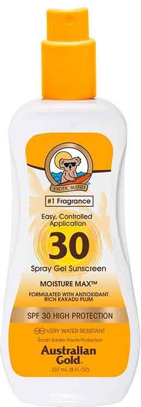 Australian Gold Spf 30 Spray Gel Zonder Bronzer 237 Ml