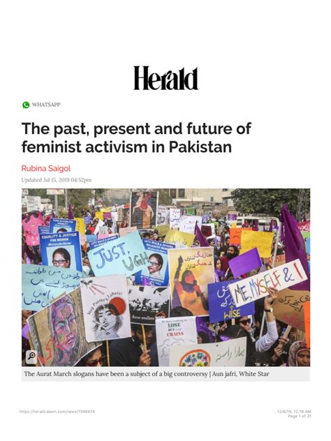 The Past Present And Future Of Feminist Activism In Pakistan Herald