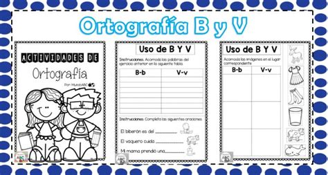 Estupendas Actividades De Ortografía De La Letra B Y V Educación Primaria