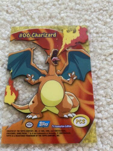 Mavin Topps Pokemon Tv Animation Edition Charizard Pc Clear Card