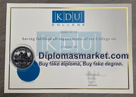 How Can I order Fake KDU College diploma online?