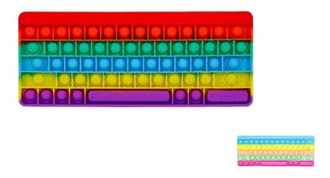 Pop It Importado Silicona Arco Ris Pastel Teclado Antiestr S Cuotas