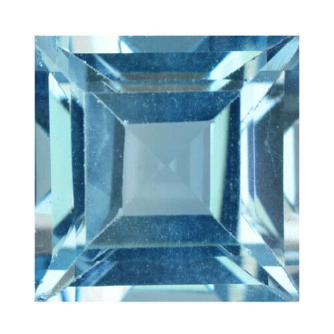 121 Ct Vvs Natural Blue Topaz Square Cut Loose Gemstone Property Room