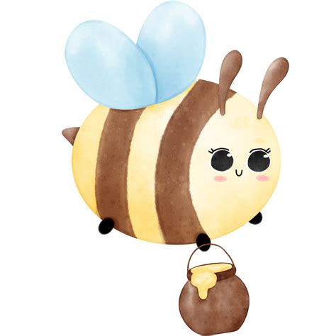 Watercolor Honey Bee Bee Illustration Cute Bee Honey Bee Cute Honey