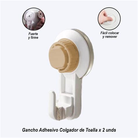 Gancho Adhesivo Colgador De Toalla X Uds Sodimac Per