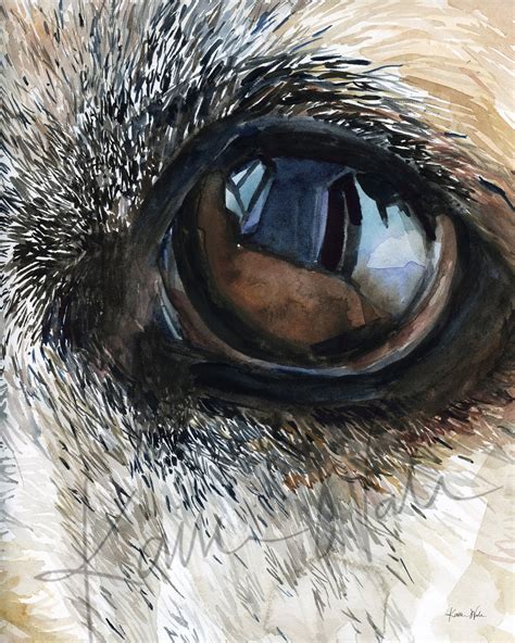 Dog Eye Watercolor Print – Lyon Road Art