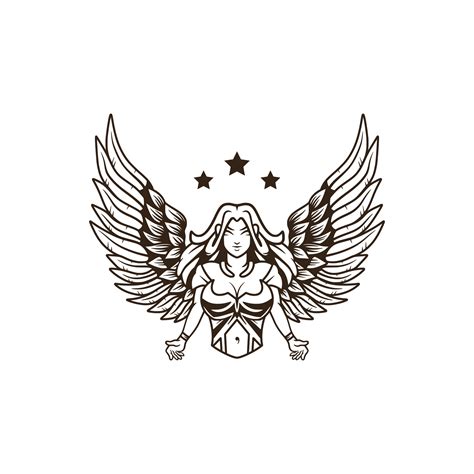 angel mascot logo vector illustration, angel design template. 30335890 ...