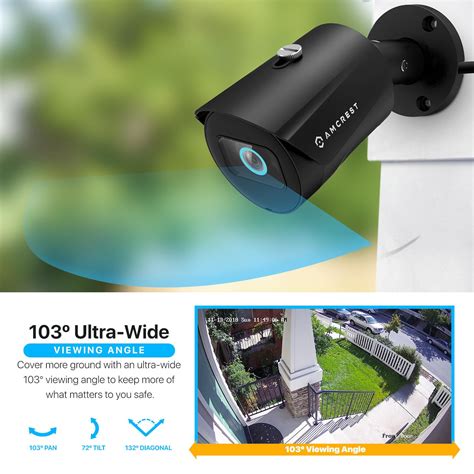 GetUSCart Amcrest UltraHD 5MP Outdoor POE Camera 2592 X 1944p Bullet