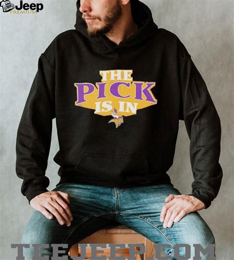 minnesota vikings  pick   nfl draft black  shirt teejeep llc