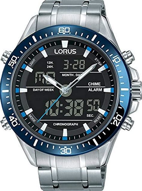 Lorus Unisex Adult Chronograph Quartz Watch With Stainless Steel Strap