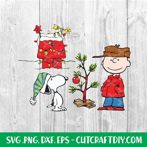 Snoopy Christmas Svg Peanuts Svg Bundle Charlie Brown Svg Clip Art Art