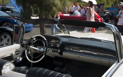 1959 Cadillac Convertible Top Down White Interior General