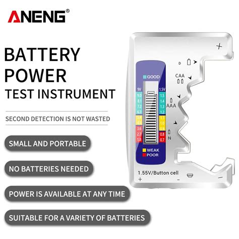 Testeur De Batterie Num Rique Avec Cran Lcd Pile Bouton V Rification De